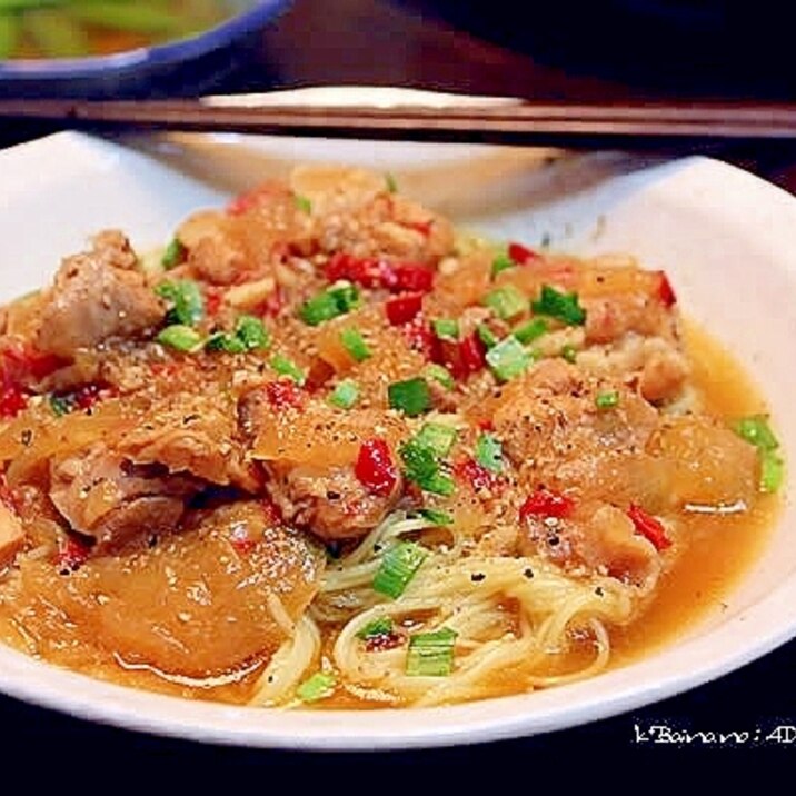 チキンアドボ*そうめん